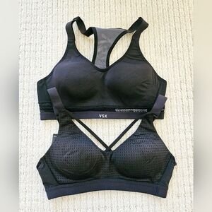 Victorias Secret VSX Black Sports Bra Set Of 2
